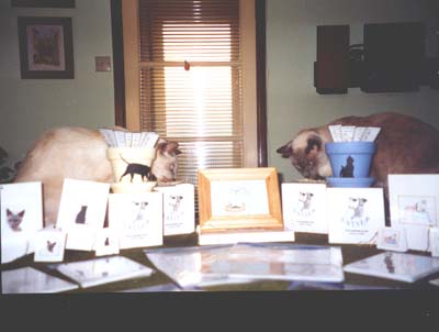 Spock and Dracs with some of their merchandise